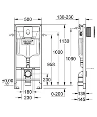 Система інсталяції для унітазу 3 в 1 Grohe Rapid SL (38722001)
