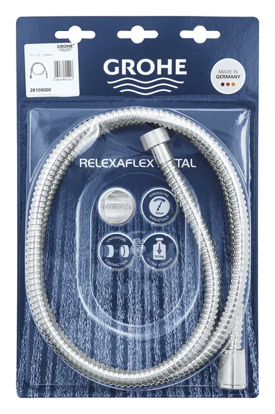 Душовий шланг 1500 Grohe Relexaflex Metal (28105000)
