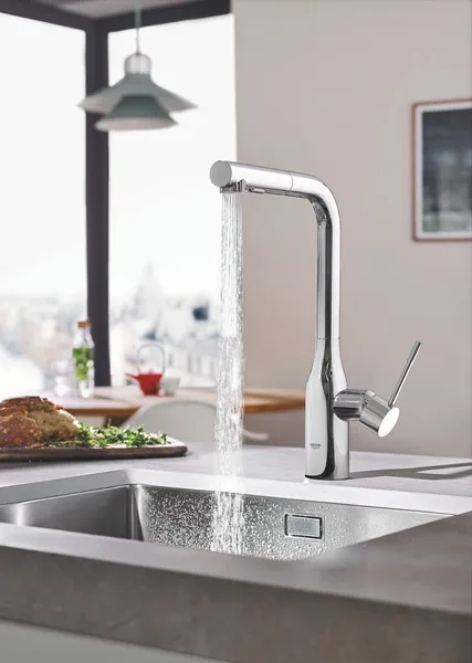 Змішувач для кухні з висувним виливом Grohe Essence New (30270000)