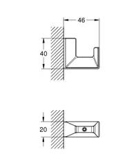 Гачок для халата Grohe Selection Cube (40782000)