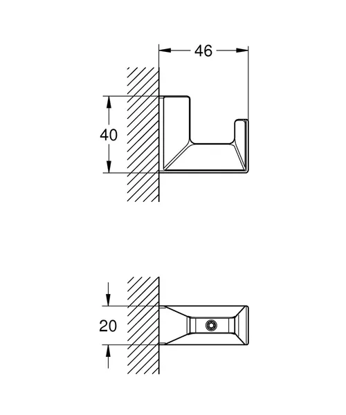 Гачок для халата Grohe Selection Cube (40782000)