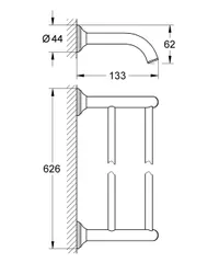 Подвійний тримач для рушників Grohe Essentials Authentic (40654001)