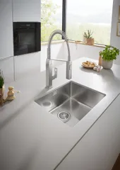 Змішувач для кухні з гнучким виливом Grohe Eurocube (31395000)