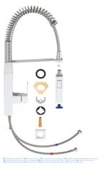 Змішувач для кухні з гнучким виливом Grohe Eurocube (31395000)