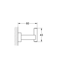 Гачок для халата Grohe Essentials Cube New (40511001)