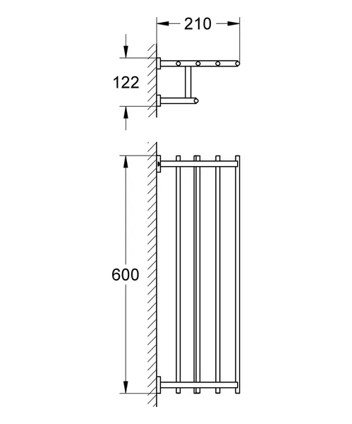 Полиця для рушників у ванну Grohe Essentials Cube New (40512001)
