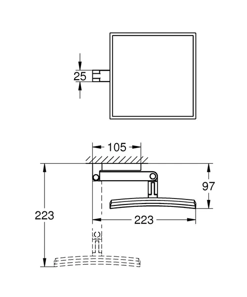 Косметичне дзеркало Grohe Selection Cube (40808000)