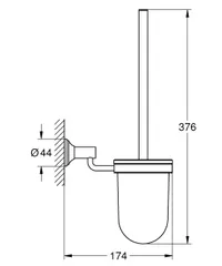 Ершик для унітазу Grohe Essentials Authentic (40658001)
