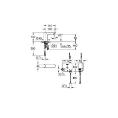Монокран на одну воду сенсорний, 6V Grohe Euroeco Cosmopolitan E (36384000)