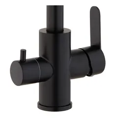 Змішувач для кухні Mixxus DAX-021-G Black  (нерж. сталь) з вих.для пит.води (MI6078)