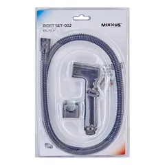 Набір для гігієнічного душу Mixxus Bidet SET-002 Black (шланг 1,2м) (LE2776)