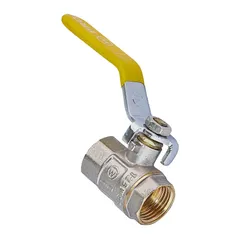 Кран кульовий Waterpro WP602-15FFL-Y - 1/2" FFL ГГВ YELLOW, ручка "важіль" жовта (WP2929)