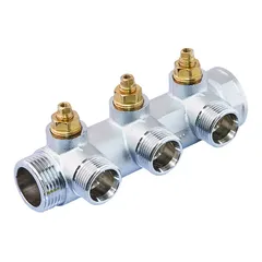 Колектор для теплої підлоги Koer KR.1127-3 - 1"x3 - 3/4 Ways (євроконус-площина) (KR4947)