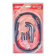 Набір для душу гігієнічного Zerix Bidet SET-008 Black (колір чорний) (ZX4914)