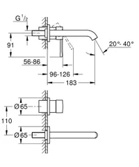 Змішувач для раковини прихованого монтажу Grohe Essence M-Size (29192001)