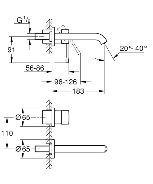 Змішувач для раковини прихованого монтажу Grohe Essence M-Size (29192001)
