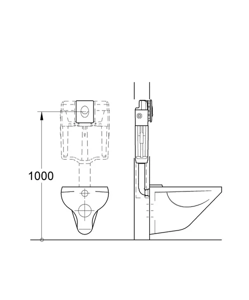 Панель змиву Grohe Skate Air для унітазу вертикальна (38505KF0)