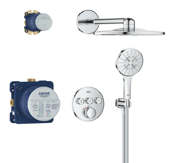 Душова система прихованого монтажу з термостатом Grohe Grohtherm SmartControl (34863000)
