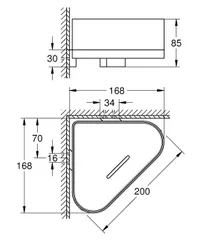 Полиця у ванну кутова Grohe Selection (41038000)