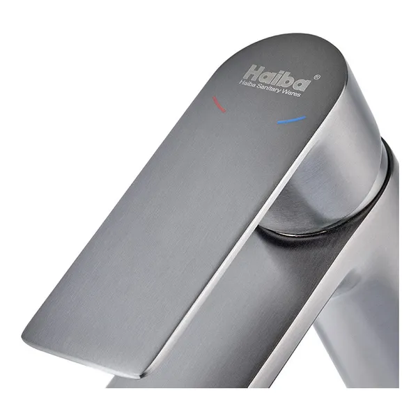 Змішувач для умивальника Haiba Alex 001 Graphite (HB3992)