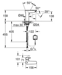 Змішувач для раковини Grohe Eurosmart з інфрачервоною електронікою (239752433)
