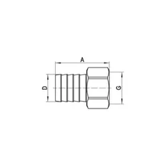 Штуцер для приєднання шланга Koer KF.U06F-12 - 1/2"x12mm F (KR3336)