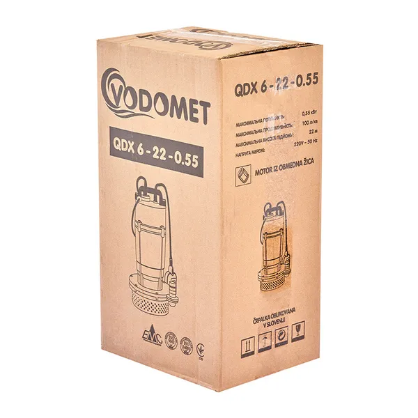 Насос дренажний Vodomet QDX 6-22-0.55 (корп.алюміній) (VO4189)