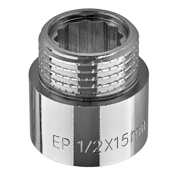 Подовжувач Europroduct EP.E015.Chr - 1/2"MF-15мм хром (EP6122)
