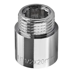 Подовжувач Europroduct EP.E020.Chr - 1/2"MF-20мм хром (EP6123)