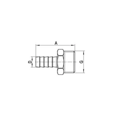 Штуцер для приєднання шланга Koer KF.U06M-12 - 1/2"x12mm M (KR3348)