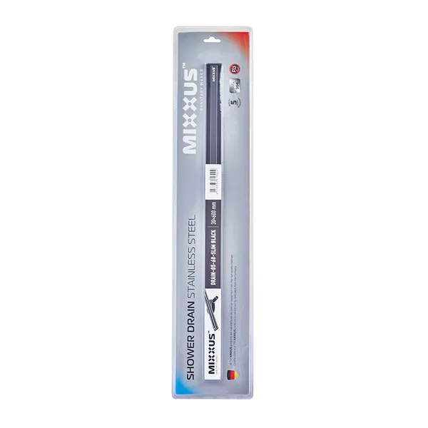 Душовий трап з нерж. сталі SUS304 Mixxus Drain-05-60-Slim Black (30x600 мм) (Чорний) (MI6169)