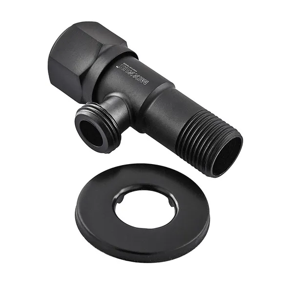 Кран для підключення сантехприладів Mixxus VAL-06-1/2x1/2 Black з нерж.ст.SUS304(чорн.) (MI6058)