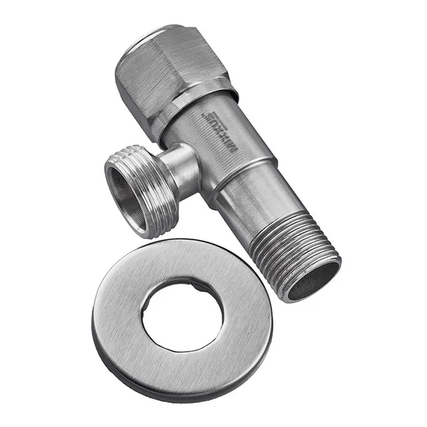 Кран для підключення сантехприладів Mixxus VAL-07-1/2x3/4 з нерж.ст.SUS304 (УПАКОВКА БЛІСТЕР) (MI6057)