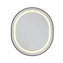 Дзеркало Mixxus Premium ELLIPSE MV05-80x70-Reverse BLACK з Led Touch, Anti-fog, димером (3-6,5kK) (MP6646)