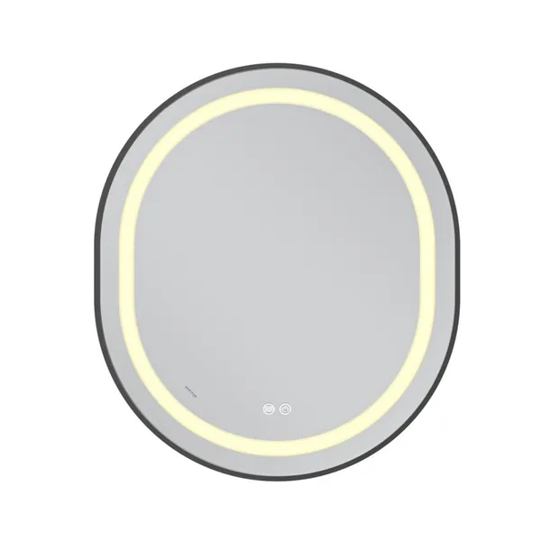 Дзеркало Mixxus Premium ELLIPSE MV05-80x70-Reverse BLACK з Led Touch, Anti-fog, димером (3-6,5kK) (MP6646)