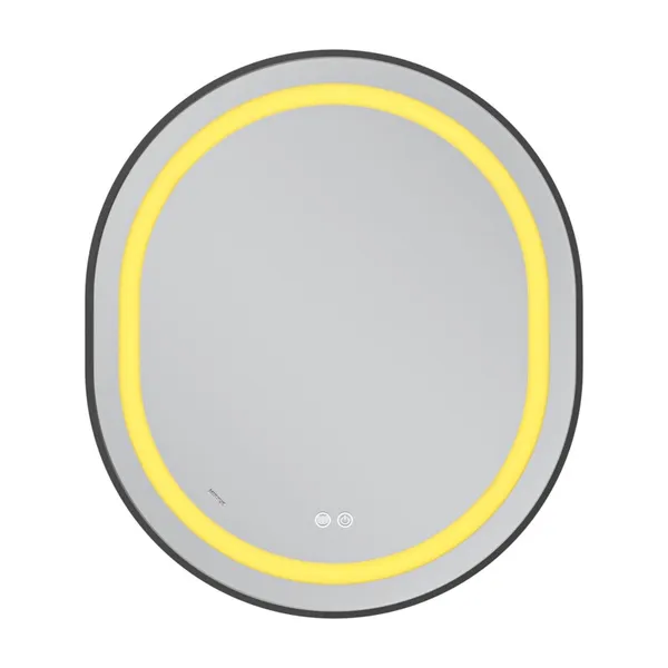 Дзеркало Mixxus Premium ELLIPSE MV05-80x70-Reverse BLACK з Led Touch, Anti-fog, димером (3-6,5kK) (MP6646)