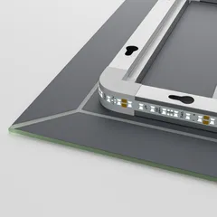 Дзеркало Mixxus Premium CUBIC MR14-80x60-Reverse з Led Touch, Anti-fog, димером, регулятором яскравості (MP6648)
