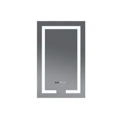 Дзеркало Mixxus HARD MR06-50x80-CASE з Led Touch, Anti-fog, димером, регулятором яскравості, годинником (MI6657)