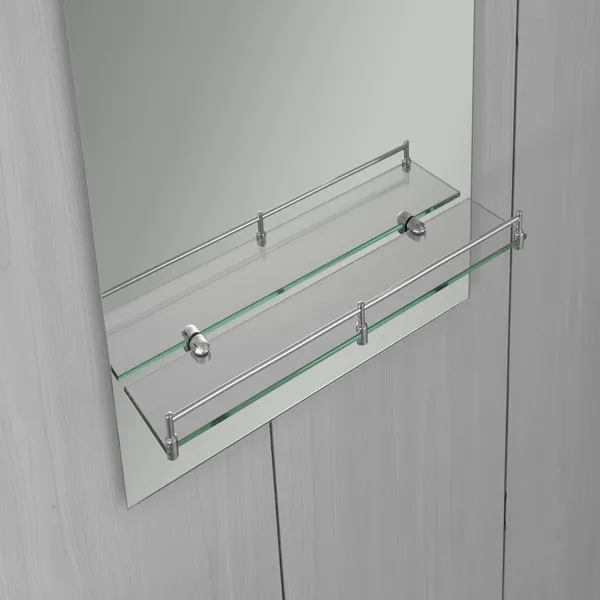 Дзеркало настінне Zerix LAGUNA MRZ03-50x70x11 прямокутне з дугоподібним верxом та полицею (ZX5622)