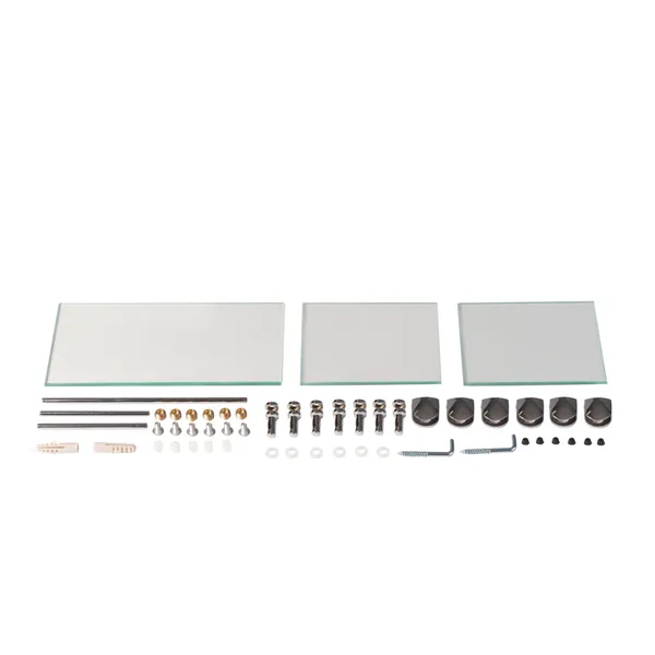Дзеркало настінне Zerix SOLO MOZ01-48x68x10 асиметричне з 3-ма полицями (ZX5624)
