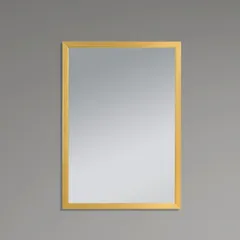 Дзеркало настінне Zerix FONTE MRZ09-70x85-Reverse GOLD прямокутне в золотій рамі (ZX5639)