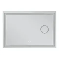Дзеркало Mixxus Premium QUADRO MR20-120x80 з Led Touch, Anti-fog, димером, регулятором яскравості, лінзою (MP6624)