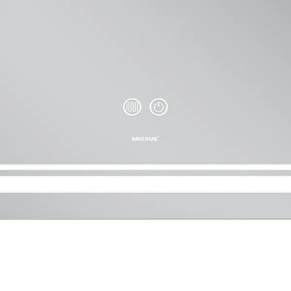 Дзеркало Mixxus Premium QUADRO MR20-120x80 з Led Touch, Anti-fog, димером, регулятором яскравості, лінзою (MP6624)