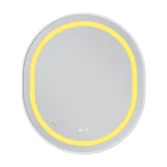 Дзеркало Mixxus Premium ELLIPSE MV05-80x70-Reverse WHITE з Led Touch, Anti-fog, димером (3-6,5kK) (MP6645)