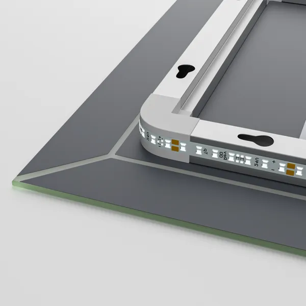 Дзеркало Mixxus Premium CUBIC MR14-70x50-Reverse з Led Touch, Anti-fog, димером, регулятором яскравості (MP6647)