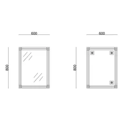Дзеркало настінне Zerix FONTE MRZ10-60x80-Reverse прямокутне з декором (ZX5640)