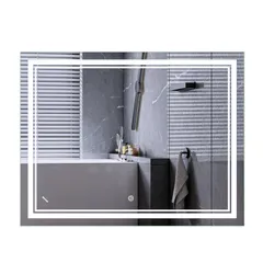 Дзеркало Mixxus Premium QUADRO MR20-90x70-Reverse з Led Touch, Anti-fog, димером, регулятором яскравості (MP6621)