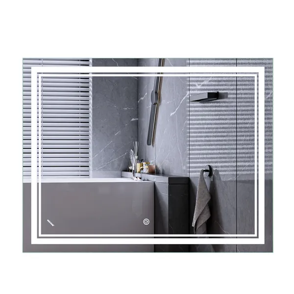 Дзеркало Mixxus Premium QUADRO MR20-90x70-Reverse з Led Touch, Anti-fog, димером, регулятором яскравості (MP6621)