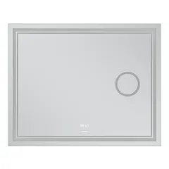 Дзеркало Mixxus Premium QUADRO MR20-100x80 з Led Touch, Anti-fog, димером, регулятором яскравості, лінзою (MP6623)