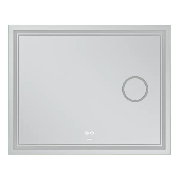 Дзеркало Mixxus Premium QUADRO MR20-100x80 з Led Touch, Anti-fog, димером, регулятором яскравості, лінзою (MP6623)